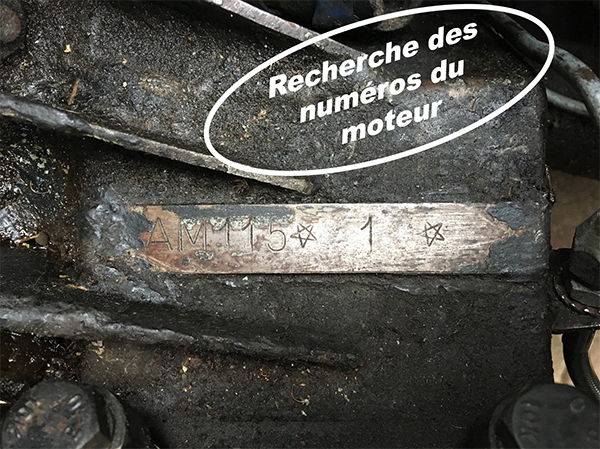 Recherche des numeros du moteur